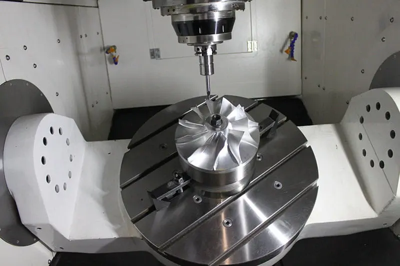 Simultaneous 5 axis CNC machining