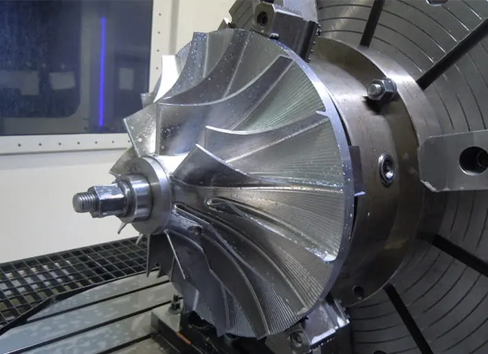 5 axis milling of blisk parts
