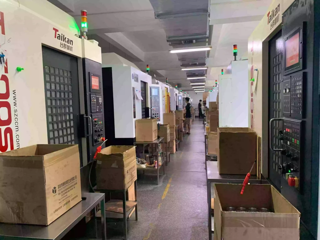 CNC machining production workshop