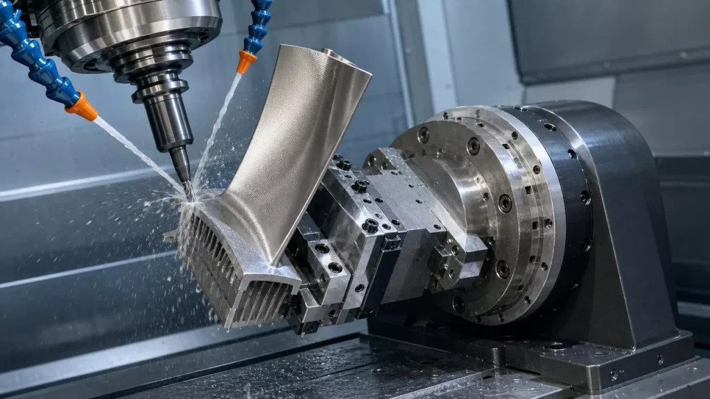 What Is the Easiest Material to Machine with CNC? 3 CNC machining Inconel 718 nickel alloy metal cutting tool close up industrial machining
